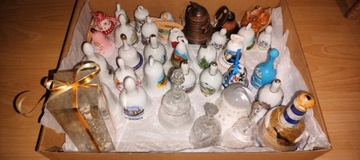 Dzwoneczki porcelanowe i szklane kolekcjonerskie