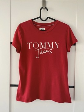 T-shirt Tommy Hilfiger czerwony rozm. XS