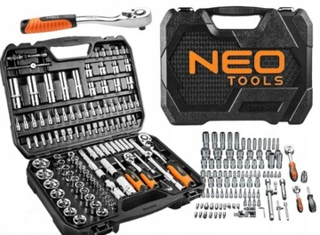 Klucze nasadowe neo tools 110 elementów 1/2" 1/4"