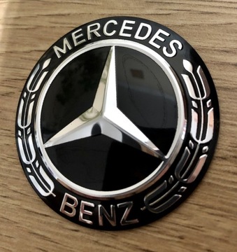 Emblemat Mercedes czarny 3D Idrive kierownicę 52mm