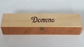 Niemieckie domino w drewnianym pudełku, 55 szt.