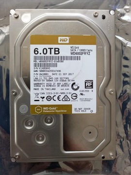 Dysk 6TB WD6002FRYZ SATA 7200RPM