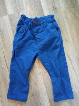 Eleganckie niebieskie spodnie Next 80 cm 9-12 m-cy