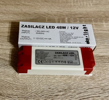 Zasilacz do taśm LED 12V 48W IP44 EKO-LIGHT