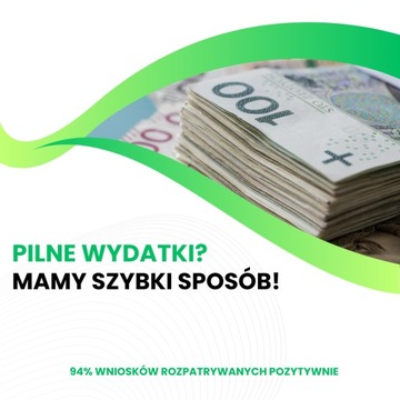 Szybka pożyczka na pilne wydatki! 