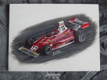 Obraz Niki Lauda Ferrari Formuła 1 18x24 akryl 