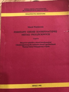 Podstawy chemii koordynacyjnej metaliM.Wasielewski