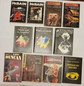 m.in. McBain kryminał zestaw 11 książek 