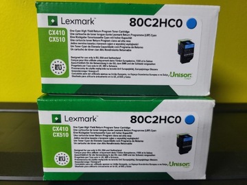 Toner LEXMARK - 80C2HC0 - ORYGINALNY - cyan