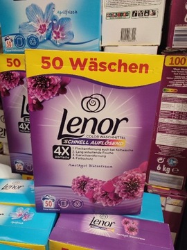 Niemiecki proszek Lenor kolor 2w1 50pran 3kg