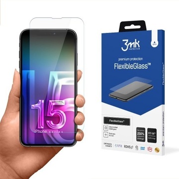 Szkło hartowane 3mk FlexibleGlas iPhone 15 Pro