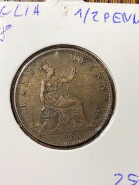 Anglia 1/2 Penny 1888