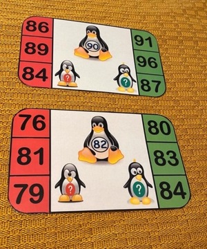 Karty edukacyjne - pingwiny