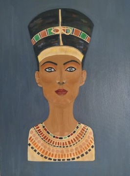 Obraz ręcznie malowany Egipt Nefretete 50x70