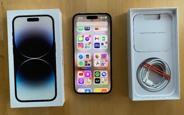 iPhone 14 PRO 128GB Space Black A2890 bateria 100%