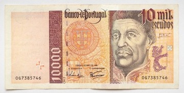 Portugalia 10000 escudo 1996 P.191 rzadki 