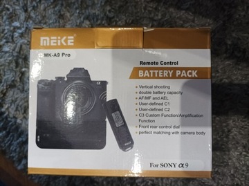 Meike MK-A9 PRO pionowy uchwyt baterii do aparatu