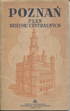 POZNAŃ-PLAN DZIELNIC CENTRALNYCH-1958