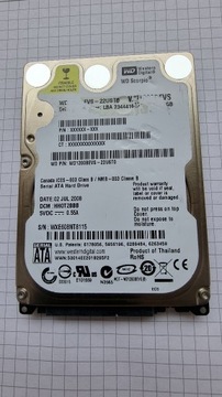 WD SCORPIO 120GB 5400 obr. 8MB SATA 2.5'' 