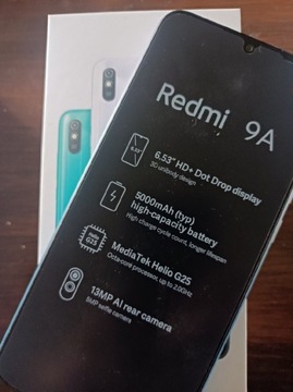 Smartfon Redmi 9A czarny Nowy