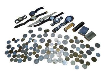 Stare monety,zegarki i zapalniczki