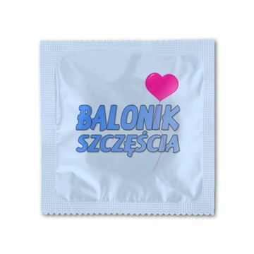 Balonik szczęścia - prezerwatywa z nadrukiem