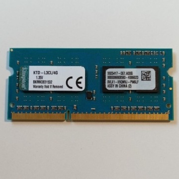 RAM DDR3 SODIMM KTD-L3CL/4G 9905417-067.A00G