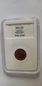 5 groszy grading royal mint 2013 MS68