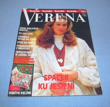 Verena 3/1993 wzory sploty modne swetry modele