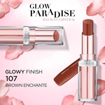 L'Oreal GLOW PARADISE balm in lipstick 107 brown