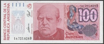 Argentyna 100 australes 1989 - stan bankowy UNC