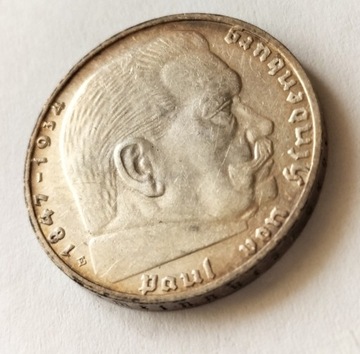 Trzecia Rzesza 2 reichsmarki, 1938 r srebro