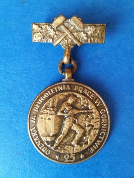 MEDAL ODZNAKA ZA DŁUGOLETNIĄ PRACĘ W GÓRNICTWIE 