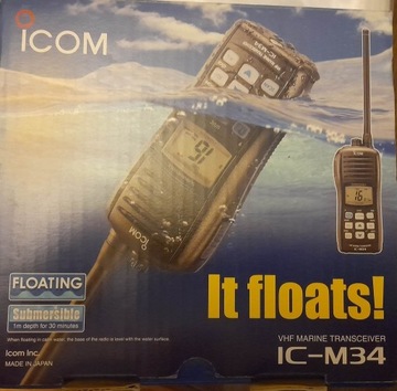 2 przenośne radiostacje VHF ICOM IC-M34 na morze