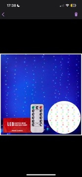 Lampki LED kurtyna girlanda druciki 3x3m 300LED