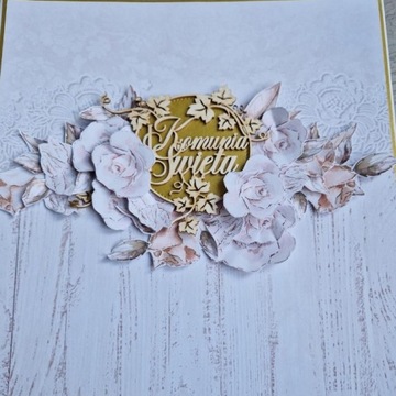 HANDMADE Album pamiątka z okazji Komunii Świętej