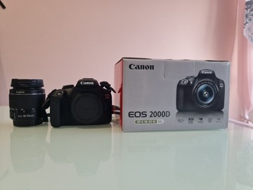 Canon EOS 2000D + 2x obiektyw 18-55mm i 55-250 mm 