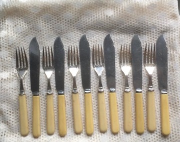 Komplet noży widelców Anglia lata 50-te