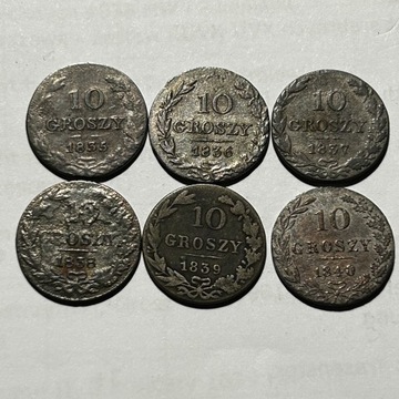 10 Groszy - 6 szt - 1835-1840 rok