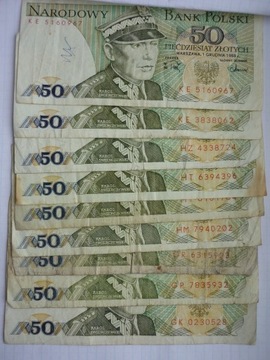 PRL BANKNOT 50 złotych 1988