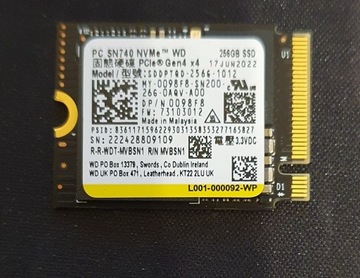 DYSK SSD 256GB M.2 2242