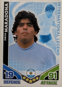 Karta Maradona Diego Match Attax Unikat 