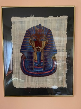 Papirus obraz w ramie Egipt Tutenchamon