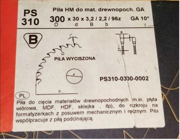 Piły do cięcia płyt laminowanych i drewnopochodnyc