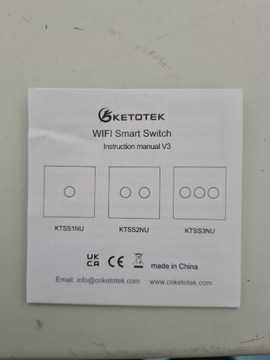 Ketotek inteligentny włącznik światła prądu wifi dotykowy plus gratis