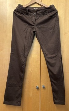 Damskie brązowe bawełniane spodnie Monton 36 S