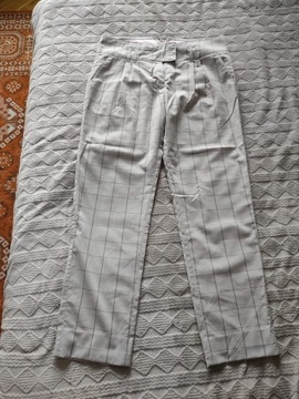 spodnie z wysokim stanem, krój Paperbag, Cross, 42