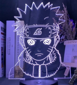 Lampka Nocna 3D Led Naruto Anime Różne Kolory