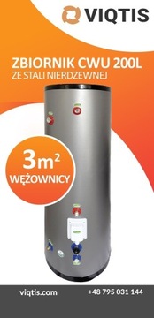 VIQTIS ZBIORNIK CWU 200L | NAJDŁUŻSZA WĘŻOWNICA