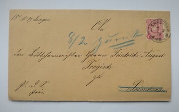 List z miejscowości Sprottau z roku 1878